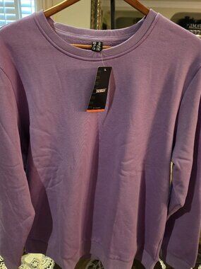 Tacvasen Women's Crewneck Sweatshirt Light Purple NWT CN 2x, JP 2X US XL